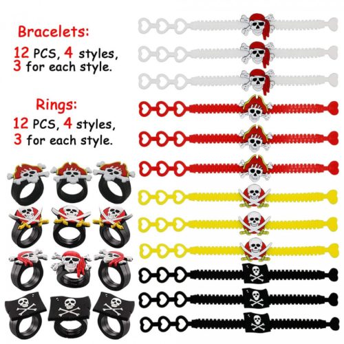 BABYCAREV 52dílná sada doplňků ke karnevalovému kostýmu piráta pro děti