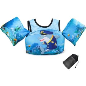   Dětská záchranná vesta JEVDES s páskou na ruku – vzor delfína (9–30 kg)