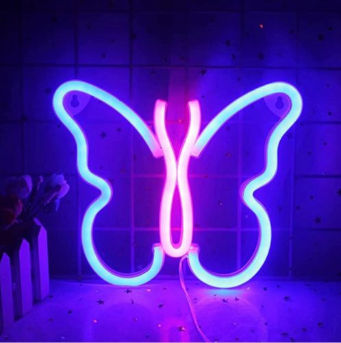 LED neonové osvětlení Wanxing Butterfly 23x19cm