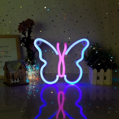 Wanxing LED neonové světlo ve tvaru motýla 23x19cm