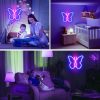 Wanxing LED neonové světlo ve tvaru motýla 23x19cm