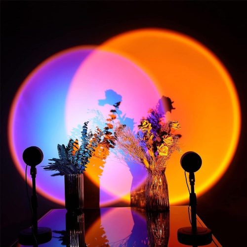 GTTFAE Lampa Západ slunce - LED světlo nálady, nastavitelné gradientní modré stínidlo