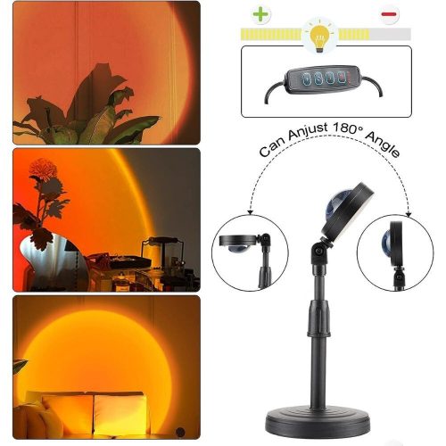 GTTFAE Lampa Západ slunce - LED světlo nálady, nastavitelné gradientní modré stínidlo