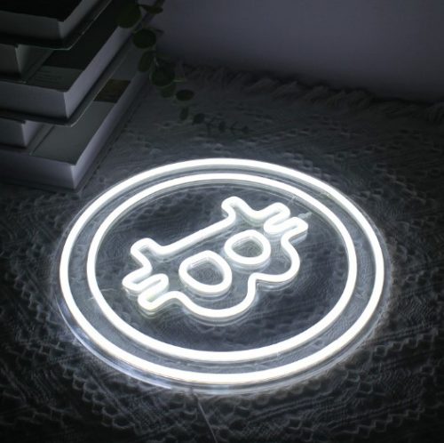 Wanxing Unikátní bitcoinové LED neonové osvětlení 32cmx32cm