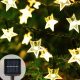 SUNNEST Vánoční Solární Venkovní Světelný Řetěz s 50 LED Diodami, 7 m (Hvězdičkový Tvar)