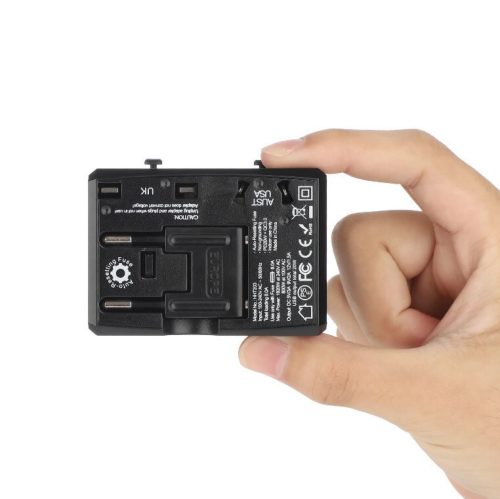 Globální univerzální cestovní USB nabíjecí adaptér 2 porty