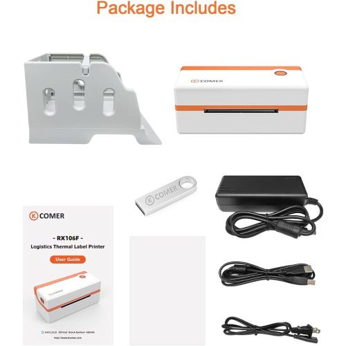 Termotiskárna štítků K‑COMER RX106F s USB – pro štítky 10×15 cm, 150 mm/s, 203 Dpi