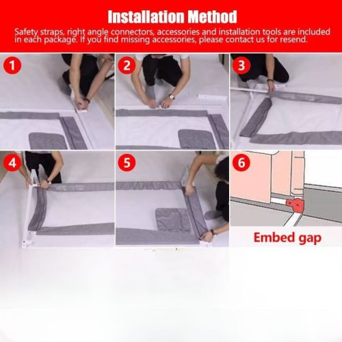 Pakey Fall Prevention pro batolata – 180x70 cm, bezpečnostní zábrana k postýlce