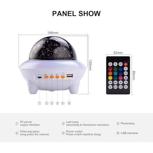 COTOP LED projektor hvězdné oblohy s Bluetooth reproduktorem – noční světlo do dětského pokoje