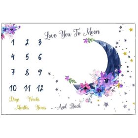   Dětská deka Ever Fairy Milestone – fleecová, 150×100 cm, fialový vzor měsíce