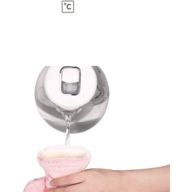   Růžová láhev na vodu se vzorem srdce – měkký potah, pohodlné hřeje