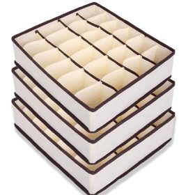   Skládací organizér do zásuvek Yorgewd (průhledně bílá, 3ks/balení)