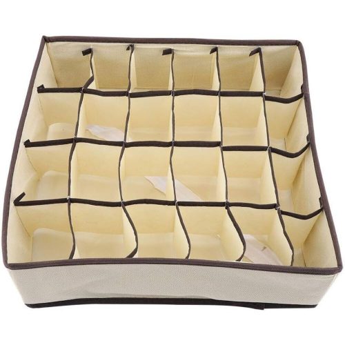 Skládací organizér do zásuvek Yorgewd (průhledně bílá, 3ks/balení)