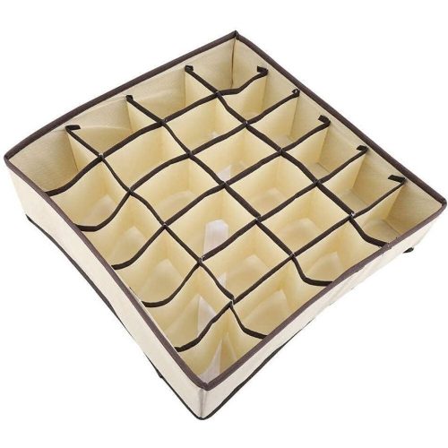 Skládací organizér do zásuvek Yorgewd (průhledně bílá, 3ks/balení)