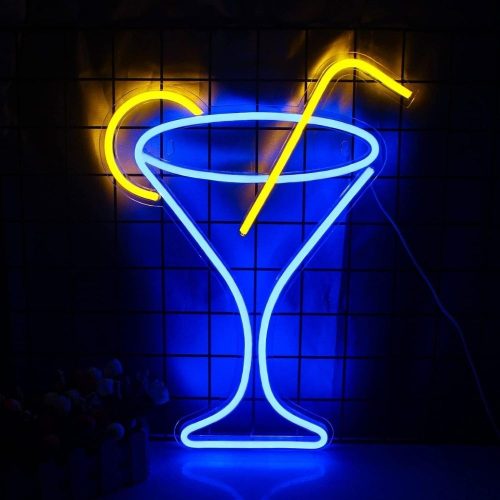 LED neonová lampa Wanxing ve tvaru koktejlu
