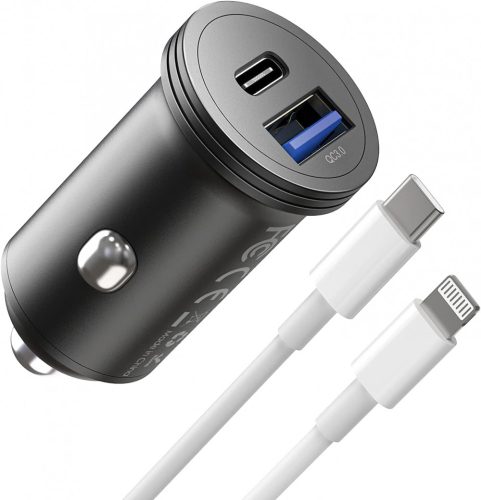 USB C adaptér do auta, dva porty (43 W)