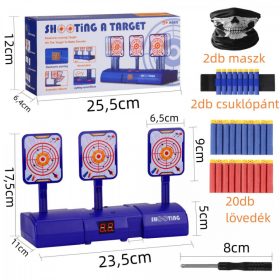   STŘELBA Trojitý terč pro děti – na baterie, sukazatelem skóre, pro hračkové zbraně