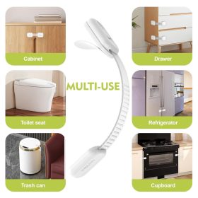   ADORIC Nastavitelný dětský zámek 6 ks – Bezpečnostní zámky pro skříňky a zásuvky