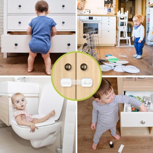 ADORIC Nastavitelný dětský zámek 6 ks – Bezpečnostní zámky pro skříňky a zásuvky