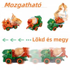 ToeyPlay Hračka Dinosaurus Stavební stroje 3 díly.