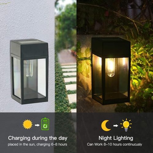 Venkovní solární nástěnná lampa JeeYee – 2 ks, energeticky úsporné osvětlení