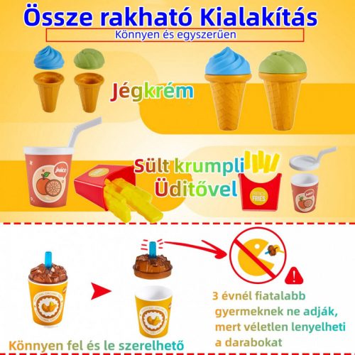 Dětská sada s pizzovým menu – barevná hra na postavy s příslušenstvím