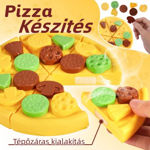 Dětská sada s pizzovým menu – barevná hra na postavy s příslušenstvím