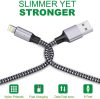 MFi certifikovaný nylonový opletený rychlonabíjecí USB kabel pro iPhone 1m, 3ks