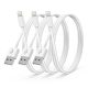 Nabíjecí kabel Apple MFi pro iPhone – Lightning – USB, 3m, bílý