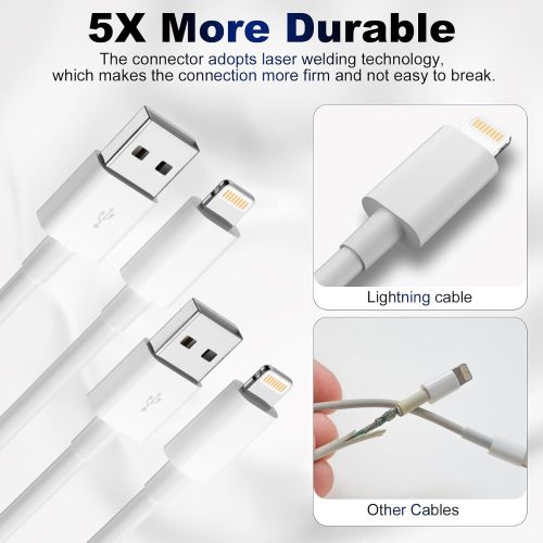 Nabíjecí kabel Apple MFi pro iPhone – Lightning – USB, 3m, bílý