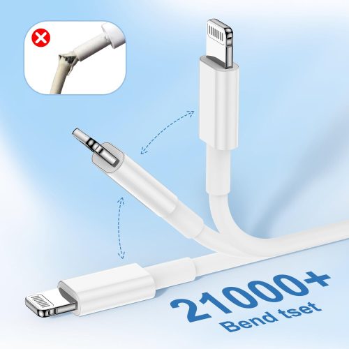 Nabíjecí kabel Apple MFi pro iPhone – Lightning – USB, 3m, bílý