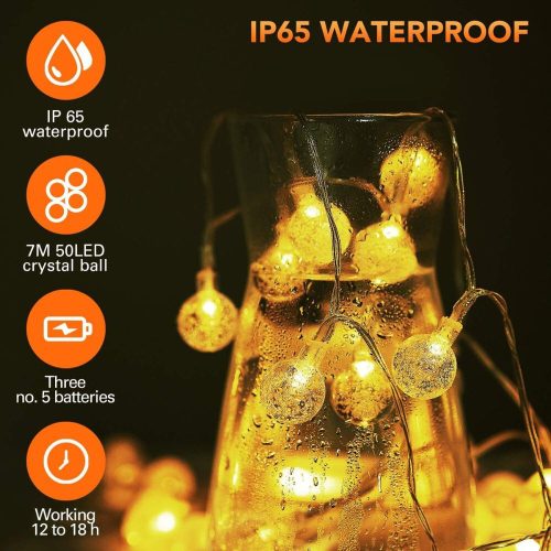 SUNNEST LED řetězová světla – teplá bílá pro vnitřní i venkovní použití