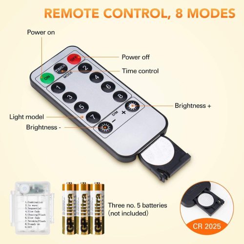 SUNNEST LED řetězová světla – teplá bílá pro vnitřní i venkovní použití