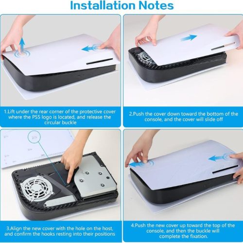 Ochranný kryt HEYSTOP odolný proti poškrábání pro PS5 – bílý