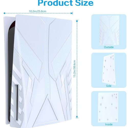 Ochranný kryt HEYSTOP odolný proti poškrábání pro PS5 – bílý