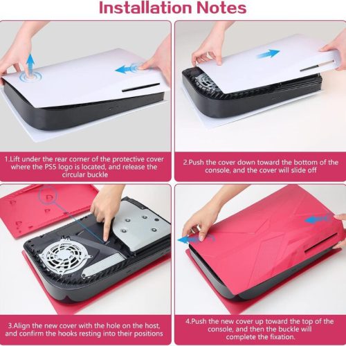 Ochranné pouzdro HEYSTOP odolné proti poškrábání pro PS5 - červené