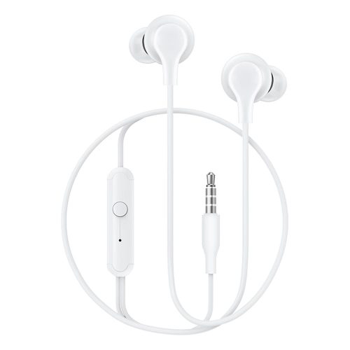 S8 drátová sluchátka s mikrofonem (bílá)