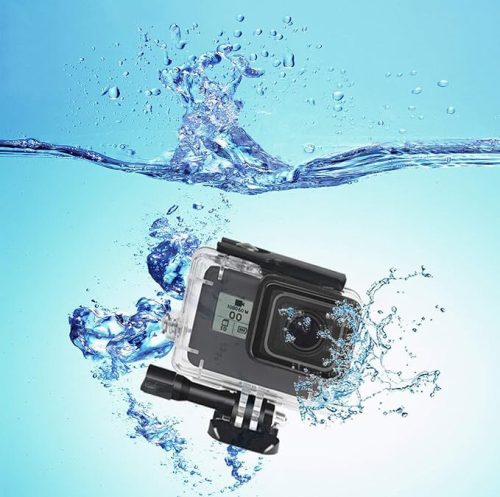 Lupholue Voděodolné průhledné pouzdro pro GoPro až do 50 m – Potápěčské pouzdro s červeným filtrem pro podvodní nahrávání