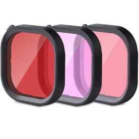   Lupholue sada filtrů 3 v 1 pro mobilní telefon – červená, růžová a fialová