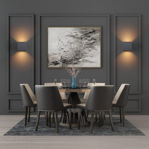 Venkovní nástěnné svítidlo K-Bright LED 12W, IP65, vodotěsné, antracitové, teplé bílé světlo - 1 ks