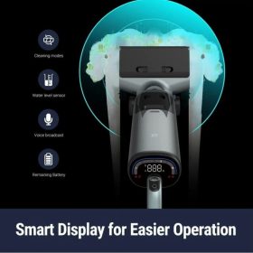   OSOTEK H200 3 v 1 bezdrátový vysavač a mop – chytrý čistič podlah s LED světlem a funkcí samočištění