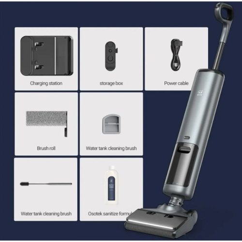 OSOTEK H200 3 v 1 bezdrátový vysavač a mop – chytrý čistič podlah s LED světlem a funkcí samočištění