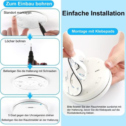 Xindum 3dílný bílý snímač tepla – s lithiovou baterií