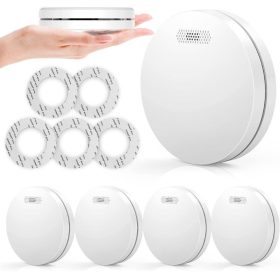   Detektor kouře Xindum 5 ks – certifikace TÜV, sbaterií, bílý