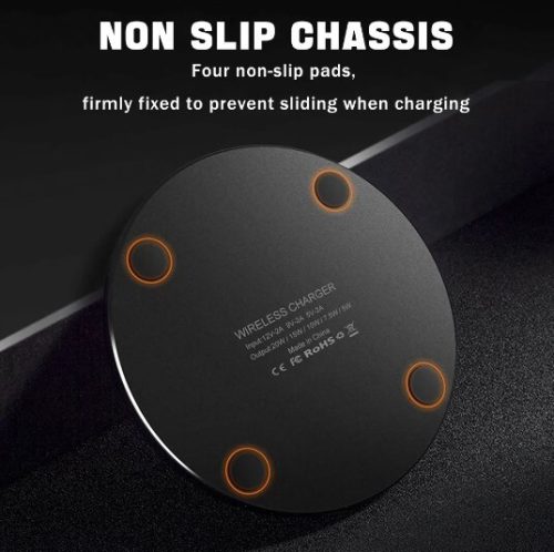 Bezdrátová 15W rychlonabíjecí podložka Bshopy LTD‑006 – pro telefony kompatibilní s Qi