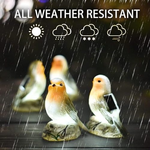 Solární venkovní LED dekorativní lampa JeeYee s motivem ptáků pro zahradu, terasu a dekoraci