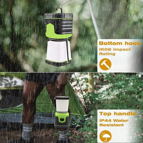 Přenosné kempingové světlo Pngos Green LED s baterií – 10 LED diod