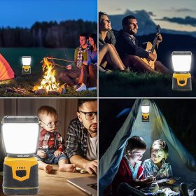   Přenosné oranžové LED kempingové světlo Pngos – 1000 lumenů