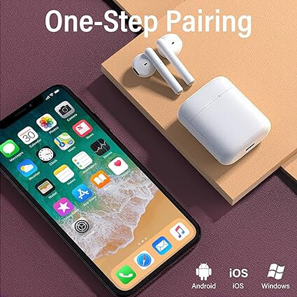 Bezdrátová Bluetooth sluchátka Ture – potlačení hluku, dotykové ovládání s pouzdrem