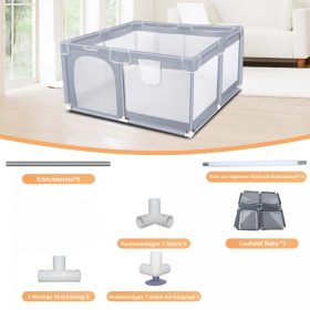   Přenosná dětská ohrádka Tenckat – s matrací pro domácí mazlíčky, 130×130×68 cm